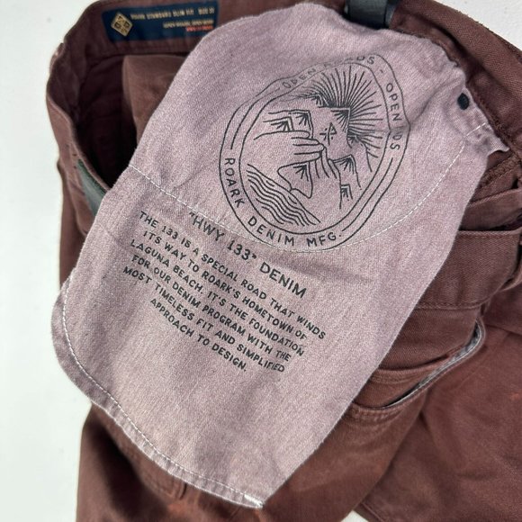 Roark Revival pants Men 33x33 standard Slim Fit Cotton Stretch 133‎ Denim - Picture 11 of 14